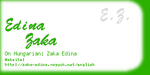 edina zaka business card